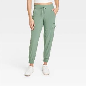 Women's Sage Green Cargo Pants Mid rise ankle length